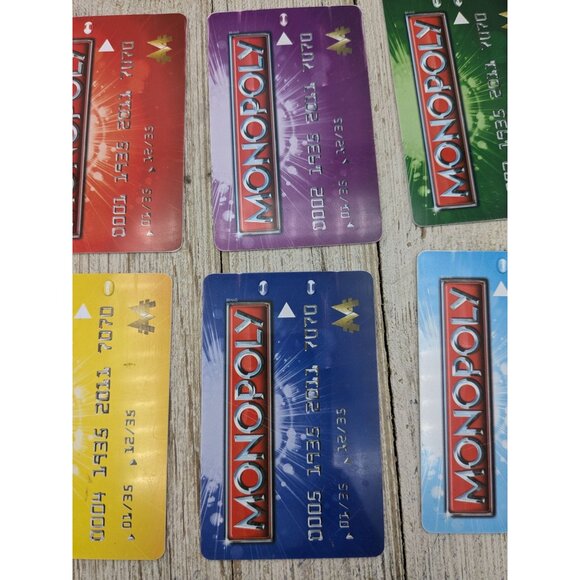 Monopoly Electronic Banking 2011 Replacement 6 Credit Cards ATM Complete - Picture 4 of 5